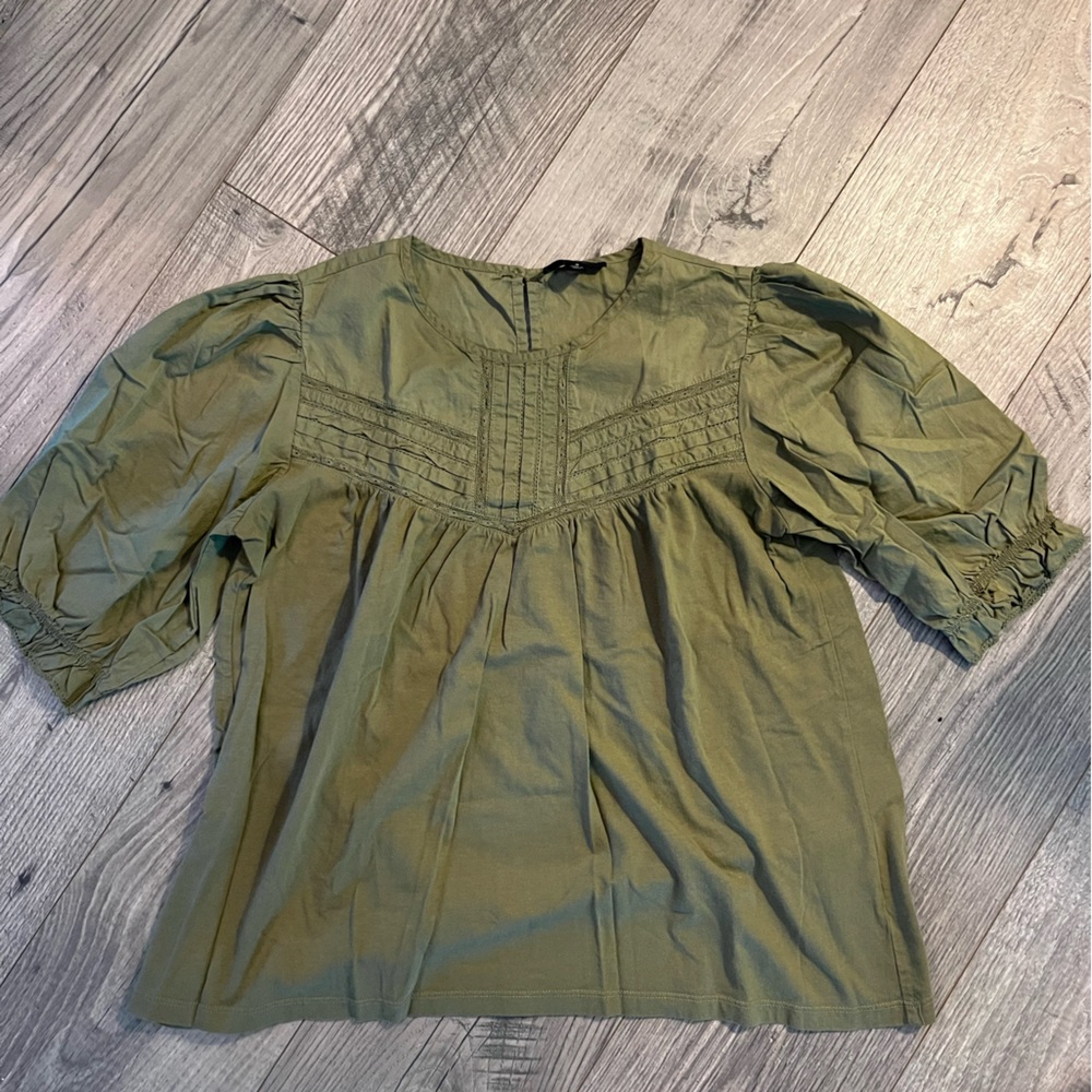 Army green blouse
